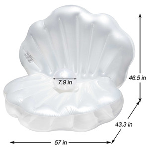 Blow up Large Clam Floatie with Pearl Ball, Raft Chair for Swimming <strong>Pool</strong> Summer Party for Adults <strong>Inflatable</strong> <strong>Seashell</strong> <strong>Pool</strong> <strong>Float</strong> - Product Image 5