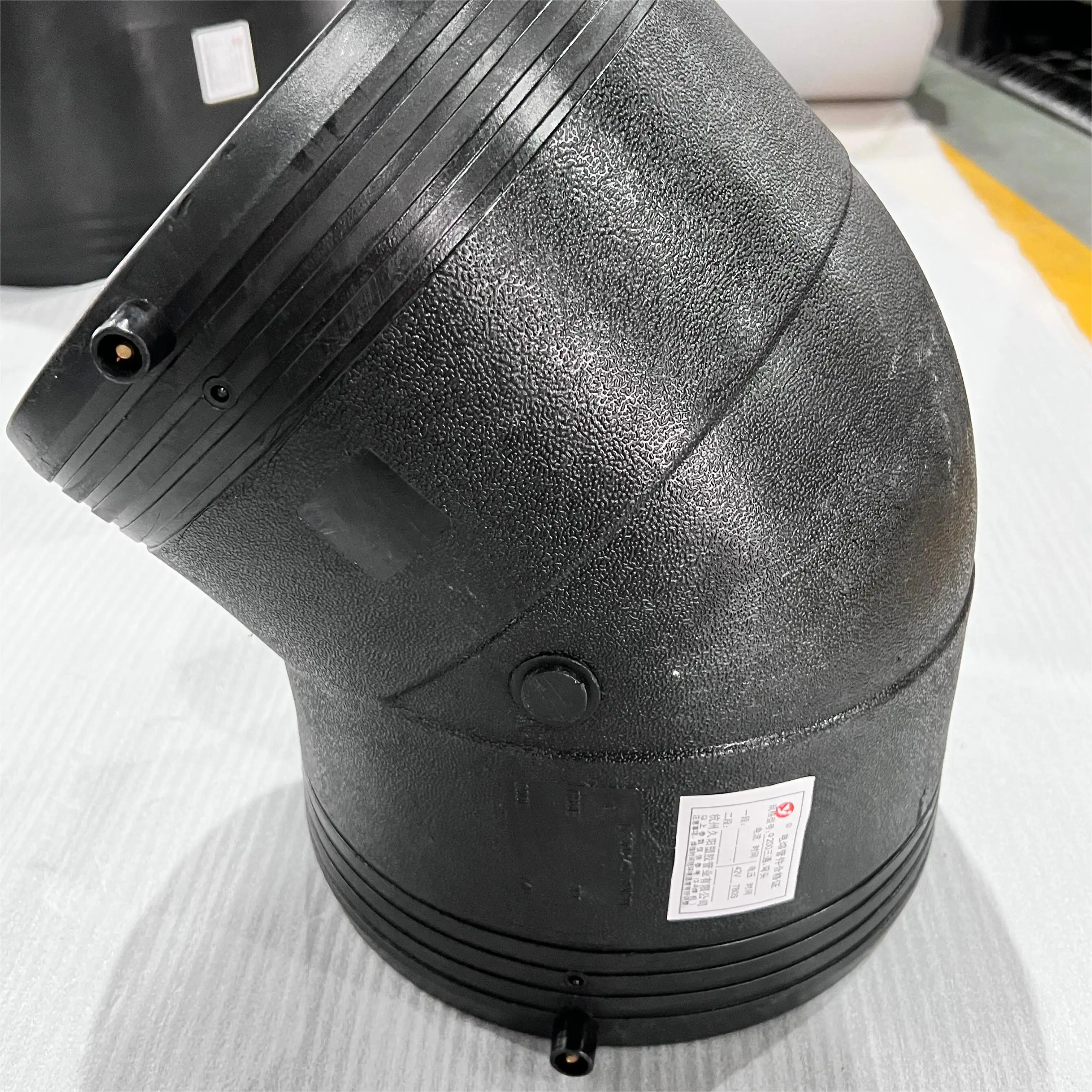 Acessórios para tubos HDPE de fornecimento de água de alta qualidade, molde de injeção OEM customizável de soldadura de cotovelo de 45 graus, eletrofusão de alta qualidade de 200 mm