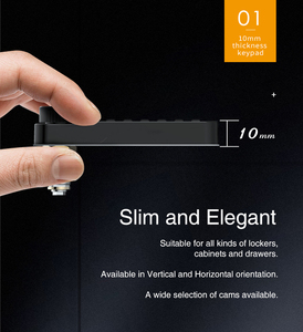 MK731 10mm spessore IP65 Smart cassettiera blocco cifratura elettronica Mini digitale in metallo tastiera Pin codice combinazione lucchetto - Product Image 3