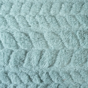 Của Nhà Sản Xuất Mới Lá <span class=keywords><strong>Sherpa</strong></span> Jacquard Nhung Vải Thoải Mái Bông Cho Nhà Mặc Đồ Ngủ Và Gối Bộ Đồ Giường Vải - Product Image 6