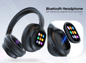 Siindoo 2025 Plus New Release Over-Ear for Bluetooth Gaming Headphones with <strong>LCD</strong> Screen &amp; MP3 <strong>Function</strong> Leather Featuring APP - Product Image 4