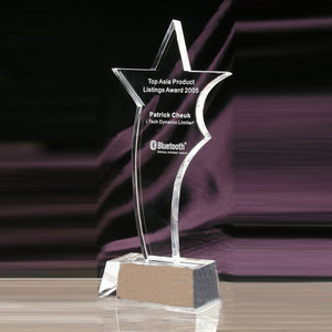 ウォーターカット賞会社ベストチームトロフィー安いクリスタル従業員賞ガラススタートロフィーtrofeo estrella de <span class=keywords><strong>cristal</strong></span>