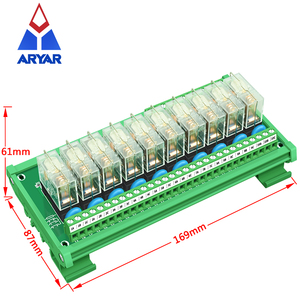 10 Channels16A <strong>Relay</strong> Module Driver Board <strong>PLC</strong> Board <strong>Relay</strong> G2R-1-E Terminal Block Module Input 12V 24V - Product Image 4