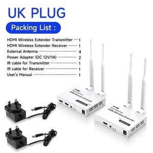 4K 200M/300M <strong>5.8GHz</strong> Wireless HDMI Transmitter Receiver Extender 1 TX-4 <strong>RX</strong> Audio Video Extender HDMI Loop-Out for TV Box - Product Image 6