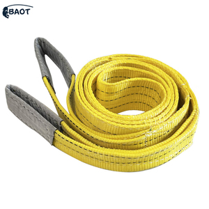 Baot 25FT 5T göz ve göz düz Web Polyester Sling WLL kaldırma kayışları birden fazla uzunluk ve liste içinde yükler - Product Image 6
