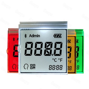 Kunden spezifisches LCD 4/14 Digit 7-Segment-Bildschirmanzeige RGB 3 Farben Hintergrund beleuchtung TN Positives LCD für Stirn pistolen - Product Image 1