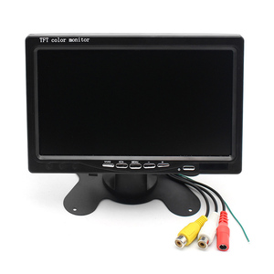 Monitor de visión trasera para coche, DC12V-24V, TFT, LCD, 7 pulgadas, RCA, 4 pines, BNC, entrada de vídeo para cámara de visión trasera, cámara de vigilancia