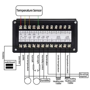 Controlador de XM-18S de fábrica, pantalla digital de temperatura y humedad con dos sensores - Product Image 4