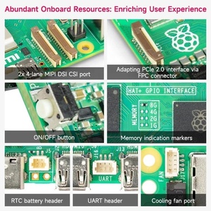 Resmi orijinal ahududu Pi 5 4G 8Gb Ram Python programlama Pcba geliştirme gömülü kurulu sunucu ana kartı ahududu Pi 5