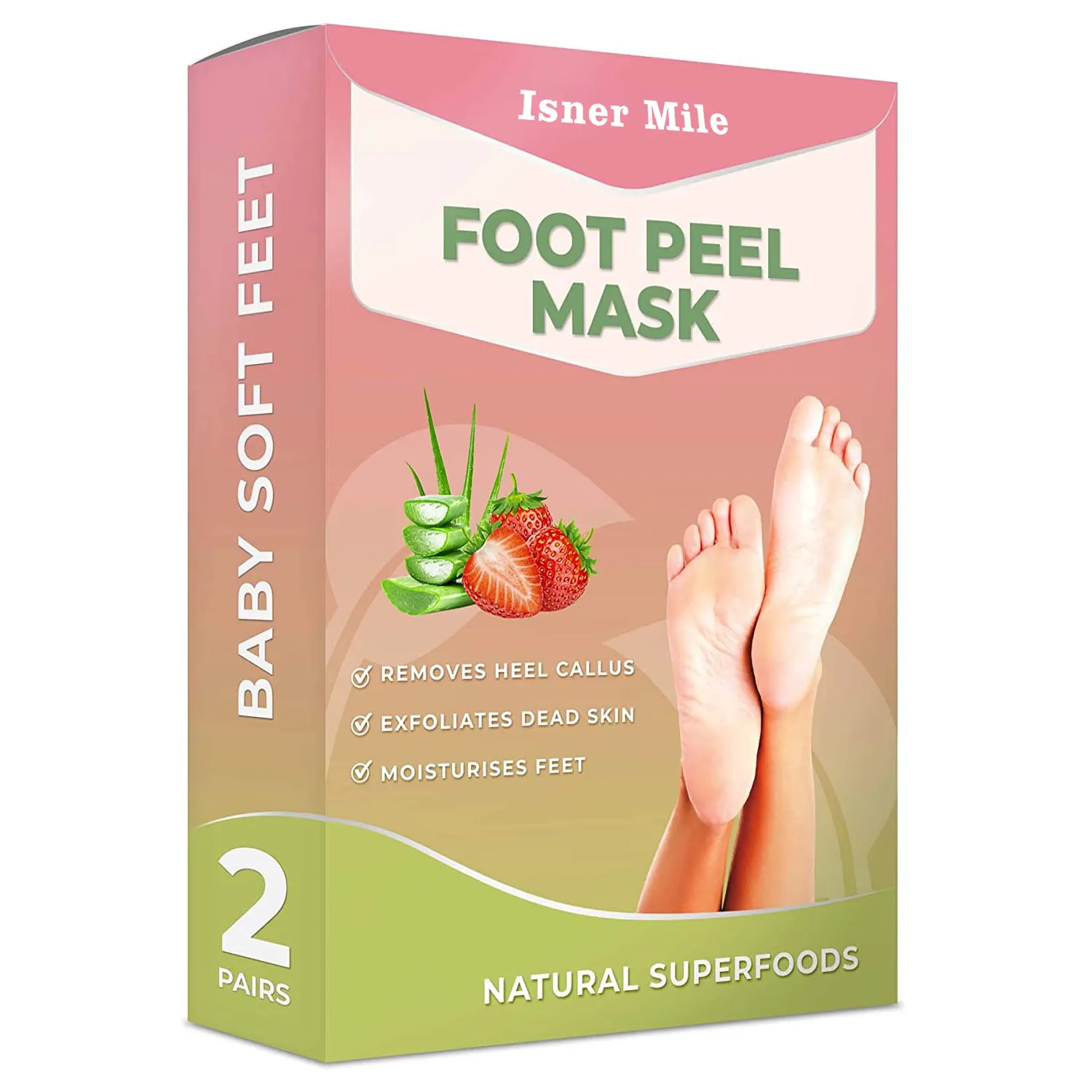 Aardbei Voeten Peeling Masker Gebarsten Hiel Reparatie Dode Huid Remover Voet Peel Masker Voor Baby Zachte Voeten