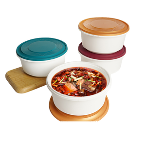 กล่องอาหารที่ปิดสนิทสำหรับใส่อาหารกล่องอาหารเข้าไมโครเวฟได้ทำจาก PP 124ออนซ์เกรดใช้แล้วทิ้ง - Product Image 1