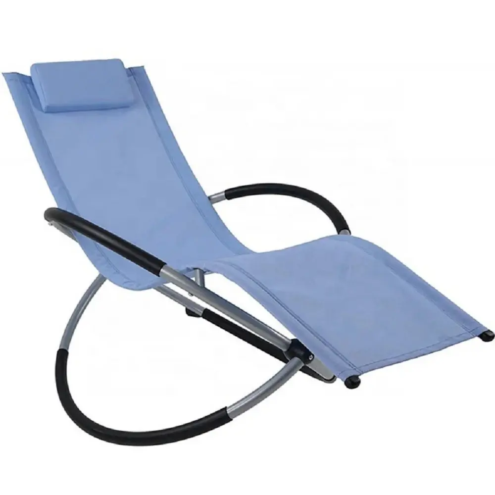 Personalizzato comodo esterno esterno a gravità zero in alluminio acciaio pigro dondolo pieghevole sedia per il tempo libero