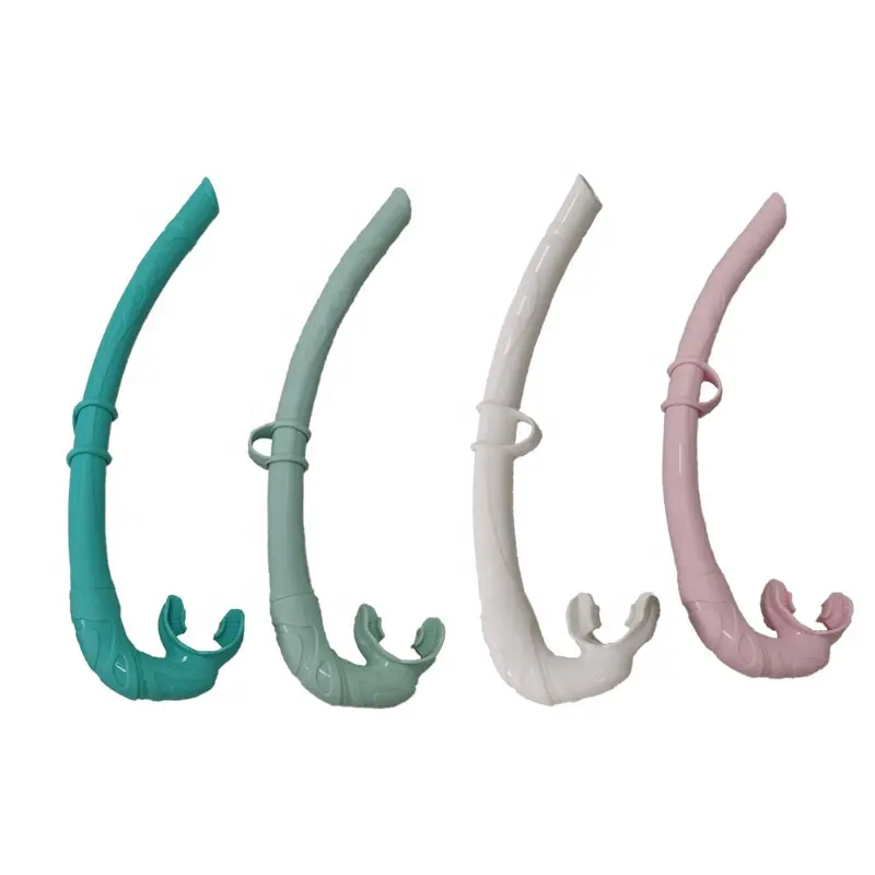 Top Venda Colorido Fácil transportar silício dobrável macio snorkel molhado para adulto Mergulho molhado Snorkel tubo
