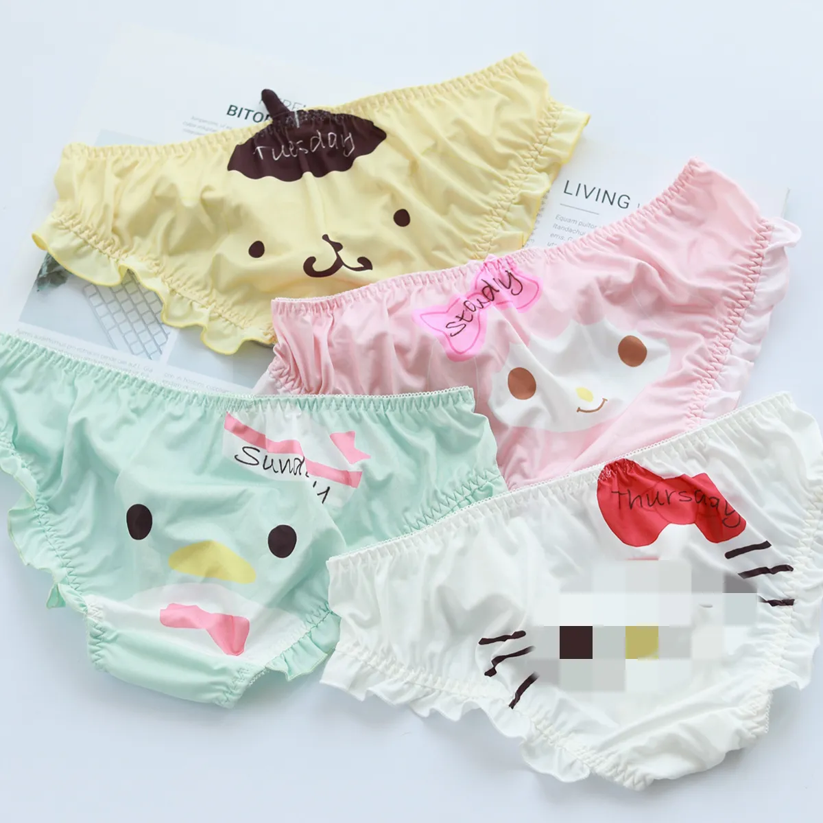Ruunjoy Atacado De Alta Qualidade Sanrio Cuecas Bonito Kuromi KT Melody Underwears Preço De Fábrica Meninas Adolescentes Calcinhas