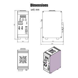 Due canali Mini digital controller Led Dimmer/Regolatore per la macchina di visione di Illuminazione