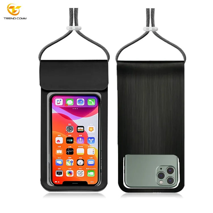 2024 beliebte PVC-PU-Leder-Kunststoff-IP68 wasserdichte Telefontüte Tasche für iPhone 11/ 12 Hülle