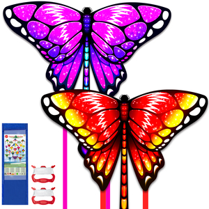 Dịch vụ tùy chỉnh giá rẻ ngoài trời bướm in động vật diều đồ chơi trẻ em người mới bắt đầu đầy màu sắc dễ dàng bay diều bay cho trẻ em - Product Image 1