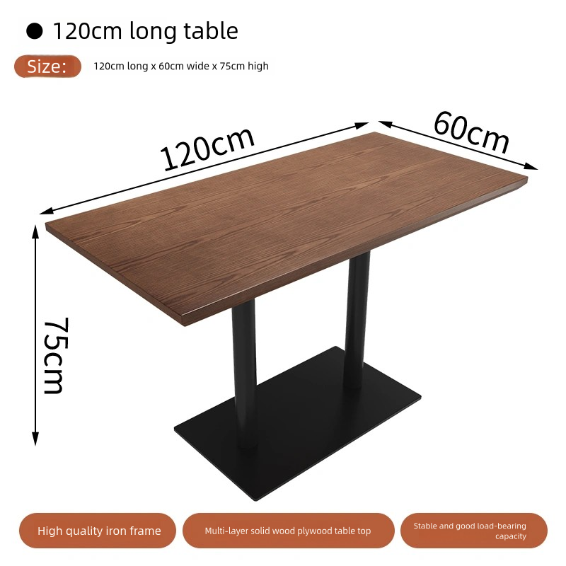 Long table with solid wood clad slate.