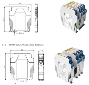 Venta al por mayor de fábrica, aislador de convertidor de señal de 1/2, entrada analógica de 0-10V, 2 entradas, 4-20mA, 2 transformadores de corriente de salida - Product Image 5
