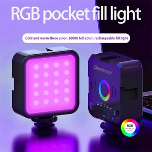 Desiontal W70 tam renkli RGB canlı dolgu ışığı taşınabilir küçük cep lambası ortam fotoğraf el fotoğraf aydınlatma - Product Image 2