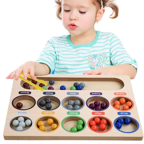 बच्चों के लिए लकड़ी के खिलौने रंग संज्ञानात्मक वर्गीकरण प्रारंभिक शिक्षा मोंटेसरी प्रारंभिक शिक्षा शिक्षण सहायक