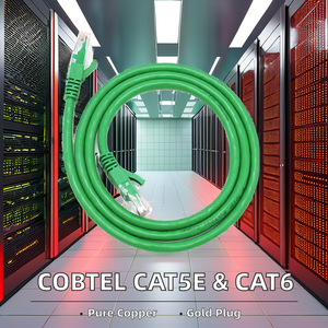 COBTEL 1m UTP CAT5E CAT6网络电缆8p8c跳线，带RJ45连接器聚氯乙烯和LSZH原始设备制造商非屏蔽铜以太网电缆 - Product Image 6