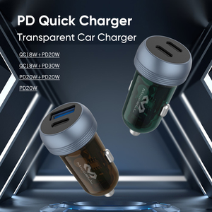 Veaqee 20W PD QC3.0 Portable Charger Car Quick Dual Dual Port Type-c Adapter Fast Charging <strong>Usb</strong> Car Charger - Product Image 3