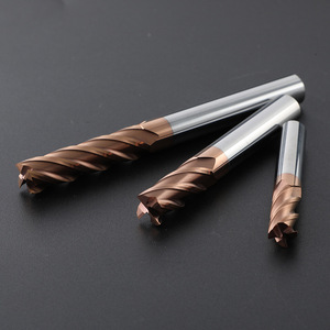 4-Blade alaşım freze kesicisi 55-Degree Tungsten çelik uzatılmış düz şaft düz kesici çelik kaplı parmak freze çakısı freze kesicisi için - Product Image 3