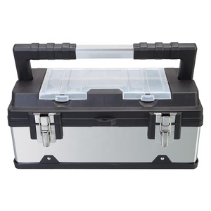 宁波工厂工具箱，带金属闩锁和可拆卸工具托盘 - Product Image 5