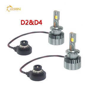 汽车发光二极管灯d2 12v大功率维修氙气d2s发光二极管前照灯灯泡200瓦汽车360度canbus d2 d2s hid至发光二极管转换套件 - Product Image 1