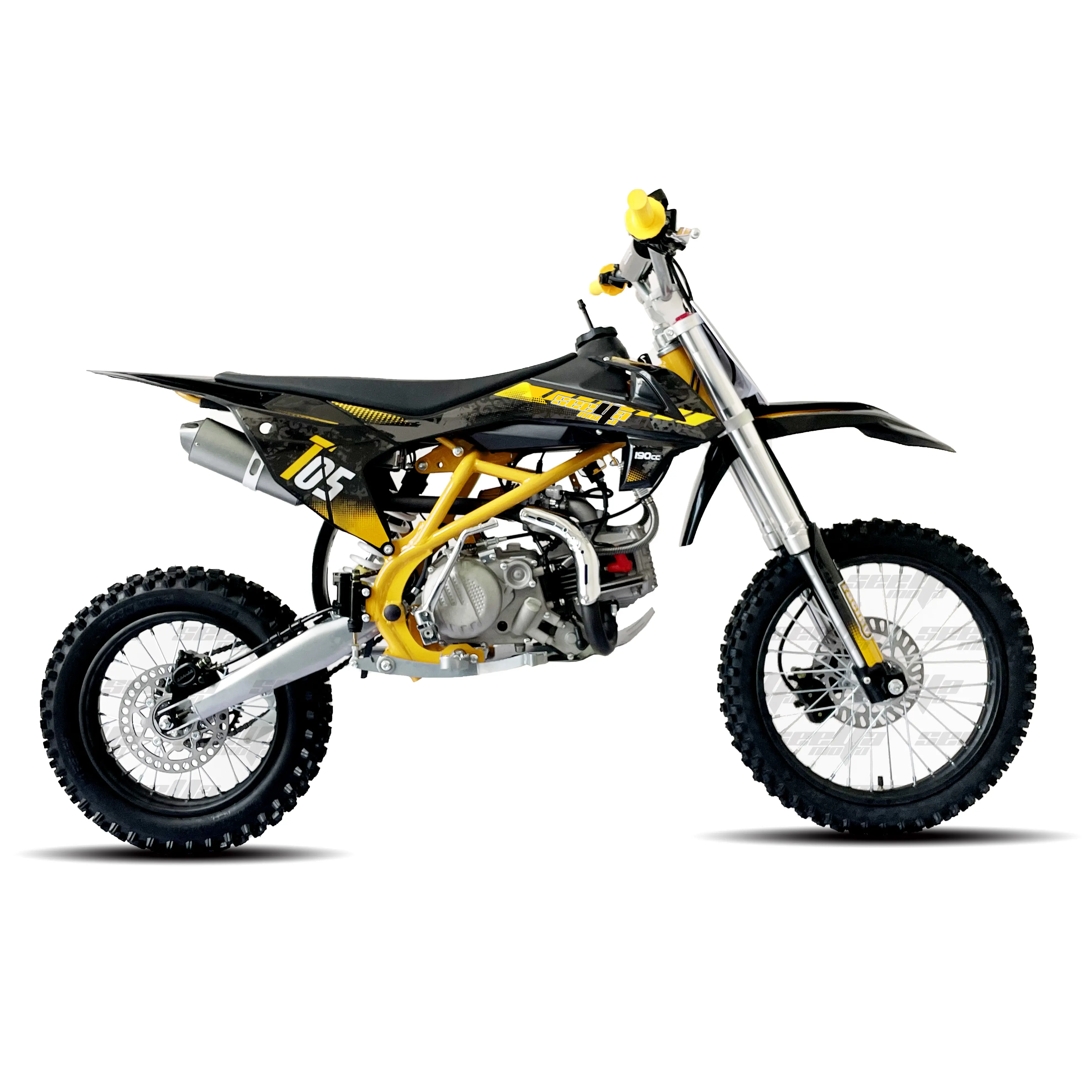 SEEYAイエロー190cc MOTO CROSS seeyamotoオイル冷却zongshen OFF ROADダートバイククロスバイクT05 190cc CE付き