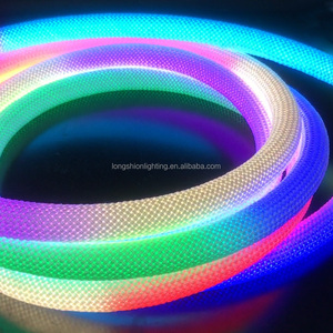 แถบไฟนีออน LED ประดับ360องศาทำจากซิลิโคนมีความยืดหยุ่นสี RGB แบบยืดหยุ่นได้สำหรับตกแต่งคริสต์มาสแบบหรูหรา DC5V - Product Image 2