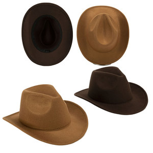Tùy Chỉnh Người Đàn Ông Unisex Dành Cho Người Lớn Cowboyhoeden Màu Da Ban Nhạc Nâu Cảm Thấy Mũ Cao Bồi Cho Len Cảm Thấy Tây Cứng Cao Bồi Hat - Product Image 2