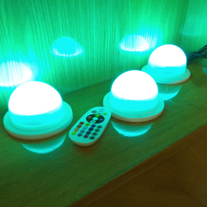 จัดส่งฟรีไฟ LED แบบชาร์จไฟได้แบตเตอรี่ไฟเฟอร์นิเจอร์ LED RGB รีโมทคอนโทรลกันน้ำไฟสระว่ายน้ำ IP68 - Product Image 4