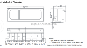 Intelligente Steuerung Integrierte Lichtquelle SK6805SIDE-FRGBW Dream Color Side Mount Smd 4818 Sk6805 RGB-LED-Chip programmier bar