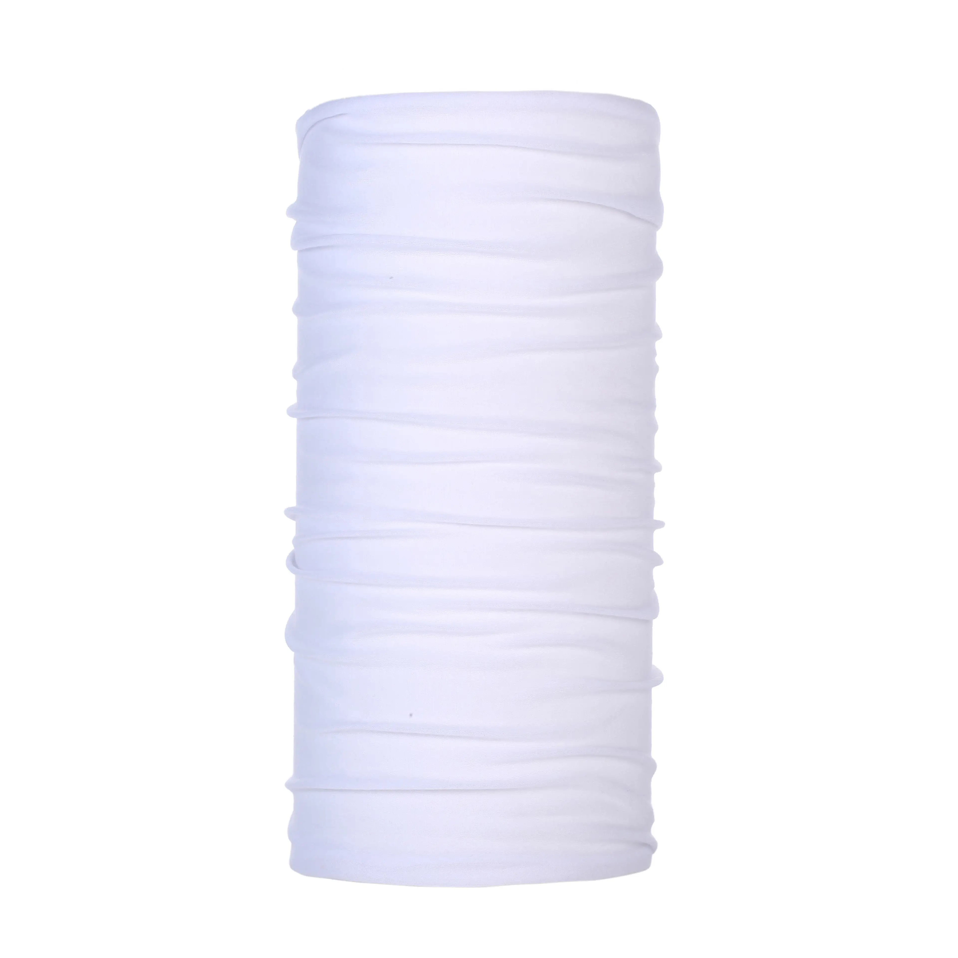 Bandana original blanc sans couture tissu basique, bandana blanc en tube, bandana multifonctionnel blanc vierge