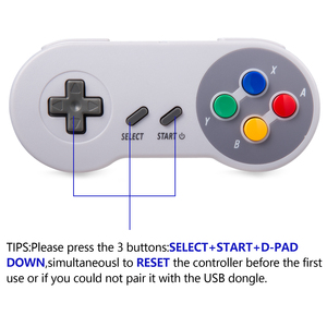 Wireless SNES Controller <strong>Gamepad</strong> + 2.4GHz USB Receiver Compatible with PC MAC <strong>Raspberry</strong> <strong>Pi</strong> Linux Windows 7 8 10 11 - Product Image 2