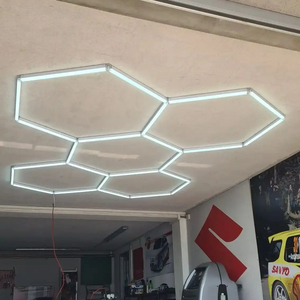 Luce multifunzione LED 5 griglia a nido d'ape pannelli regolabili esagono luce Garage con applicazione per uso ufficio