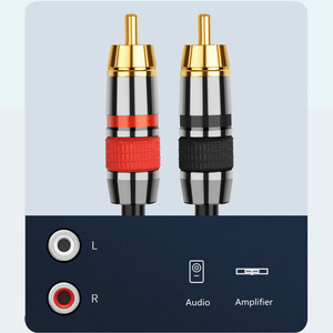 Cable de interfaz de Audio de un punto, conector de 3,5mm a 2RCA, tarjeta de sonido y micrófono para PC - Product Image 5