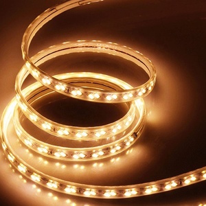 ลูเมนสูงกันน้ำเชือกไฟสวนสตริงไฟ Luces <span class=keywords><strong>LED</strong></span> 5730 SMD นำแถบ2700K 220V 50ซม. ตัด