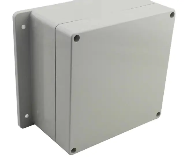 Caixa de junção elétrica exterior abs, caixa de plástico abs à prova de intempéries 120*120*90mm ip67 cinza com tampa transparente