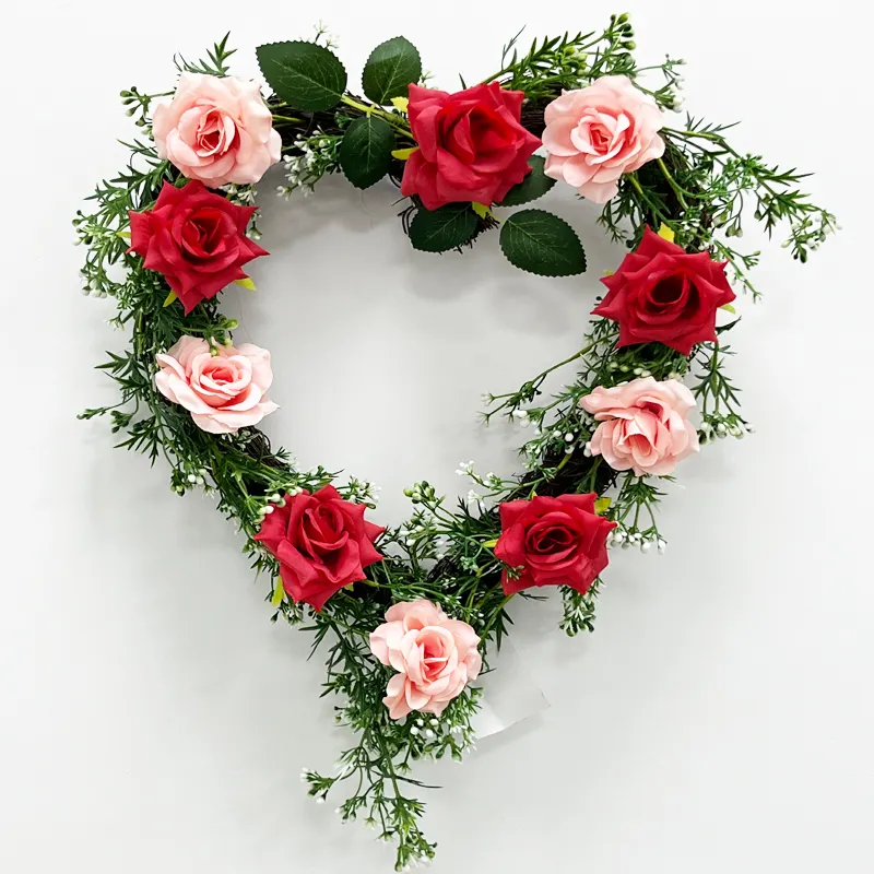 รักตลอดกาลกุหลาบตกแต่งบ้านโรแมนติกดอกไม้ประดิษฐ์จีนขายส่งของขวัญและพวงหรีดวันวาเลนไทน์
