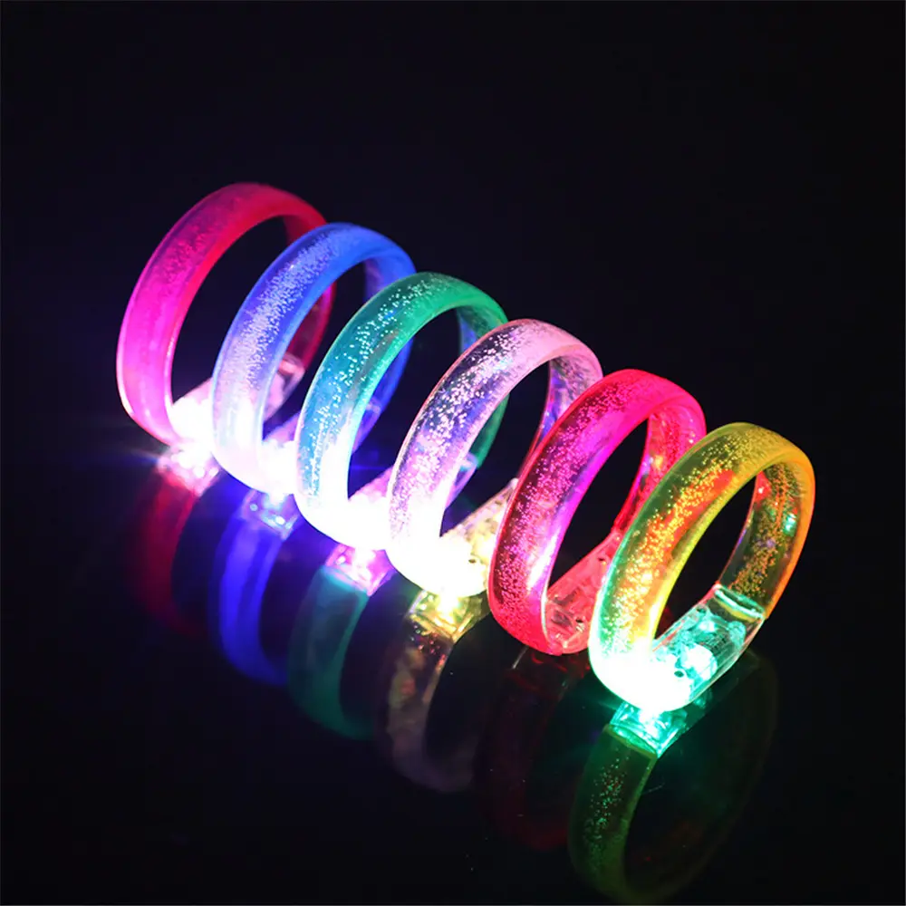 Pulseras LED con luz parpadeante para fiesta, palos de juguete para fiesta, concierto, Rave, neón, accesorio para fiesta de Carnaval