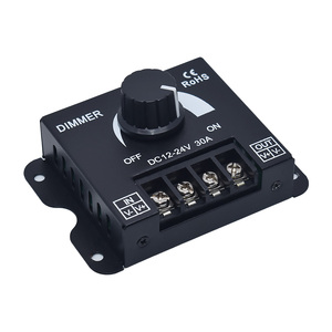 WGZX manopola Dimmer 12-24V 30A striscia LED ad alta potenza luce PWM Dimming Controller in acciaio V V V 36V 48V rotante Dimmer rotante - Product Image 1