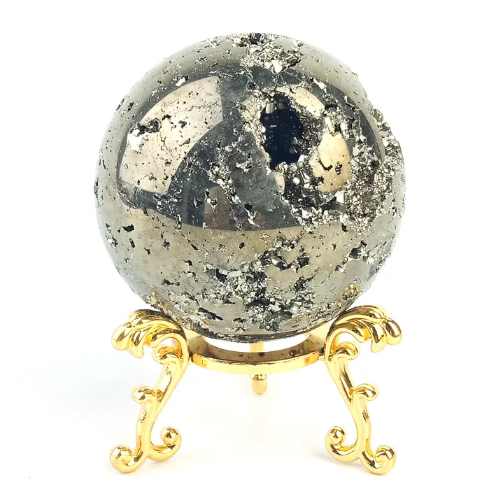Best seller natural crystals Healing Reiki ball rough ball iron pyrite cluster spheres