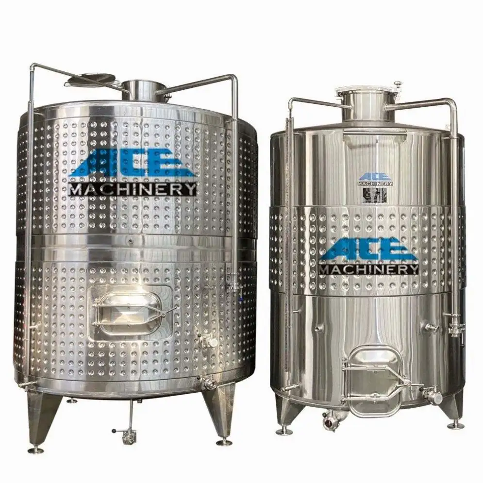 10000 litre maya fermentör için paslanmaz çelik Cider bira fermentör muz şarap yapma makinesi ekipmanları fermantasyon tankları