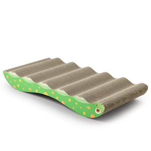 2-Pack Double-Sided Cat Scratching Board Cute Curved Cardboard Kitty Scratch Pad Long Lasting <strong>Use</strong> Recyclable Cat Tree Scratcher - Product Image 6