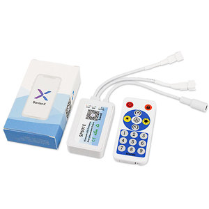 SP601E Scenex App 5-24V Dual Output Music Timing Magic Colorful Strip Light BLE Pixel LED Controller With 16keys <strong>IR</strong> <strong>Remote</strong>