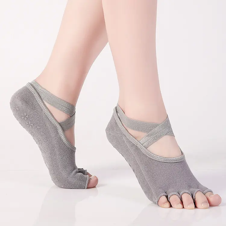 Calzini personalizzati antiscivolo in cotone per donna calzini con impugnature aeree calzini da Yoga per balletto Pilates Dance Barre