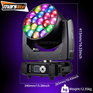 19x15W RGBW 4in1 Bee Eye di chuyển đầu đèn DJ Sân khấu buổi hòa nhạc 19x15W lớn ong mắt zoom rửa di chuyển đầu dẫn di chuyển đầu ánh sáng K15 19x15W - Product Image 3